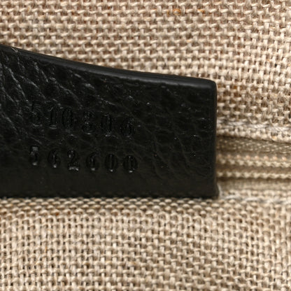 Gucci Dollar Calfskin Medium Interlocking G Top Handle Shoulder Bag Black 7 of 12