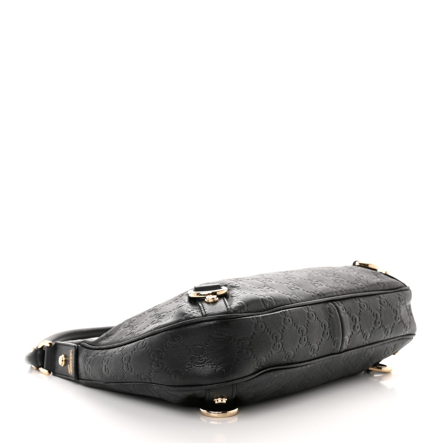 Guccissima Medium Abbey D Ring Hobo Black