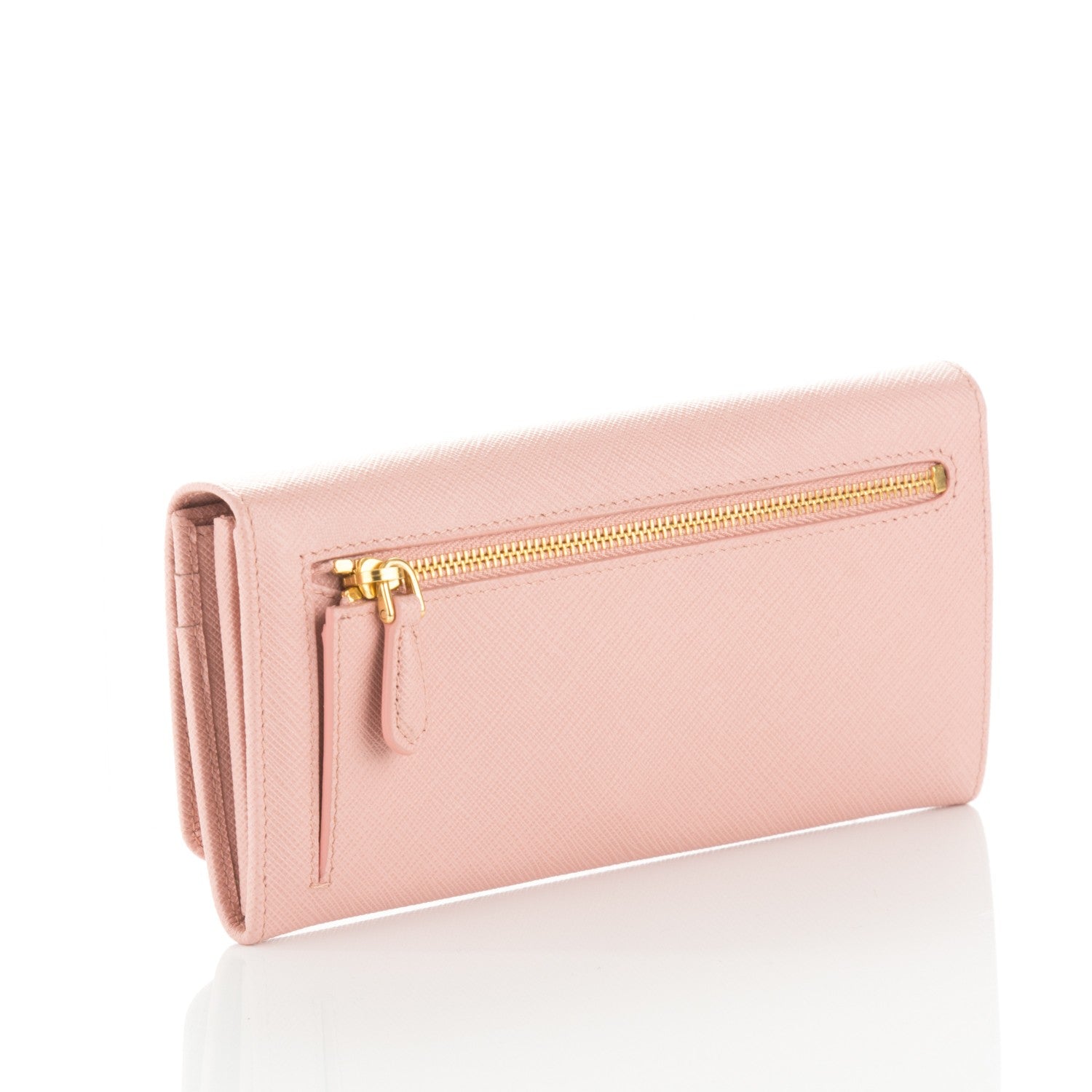 Prada Saffiano Metal Continental Flap Wallet Orchidea 3 of 8