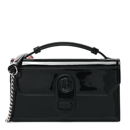 Christian Louboutin Patent Calfskin Small Elisa Baguette Black 1 of 12