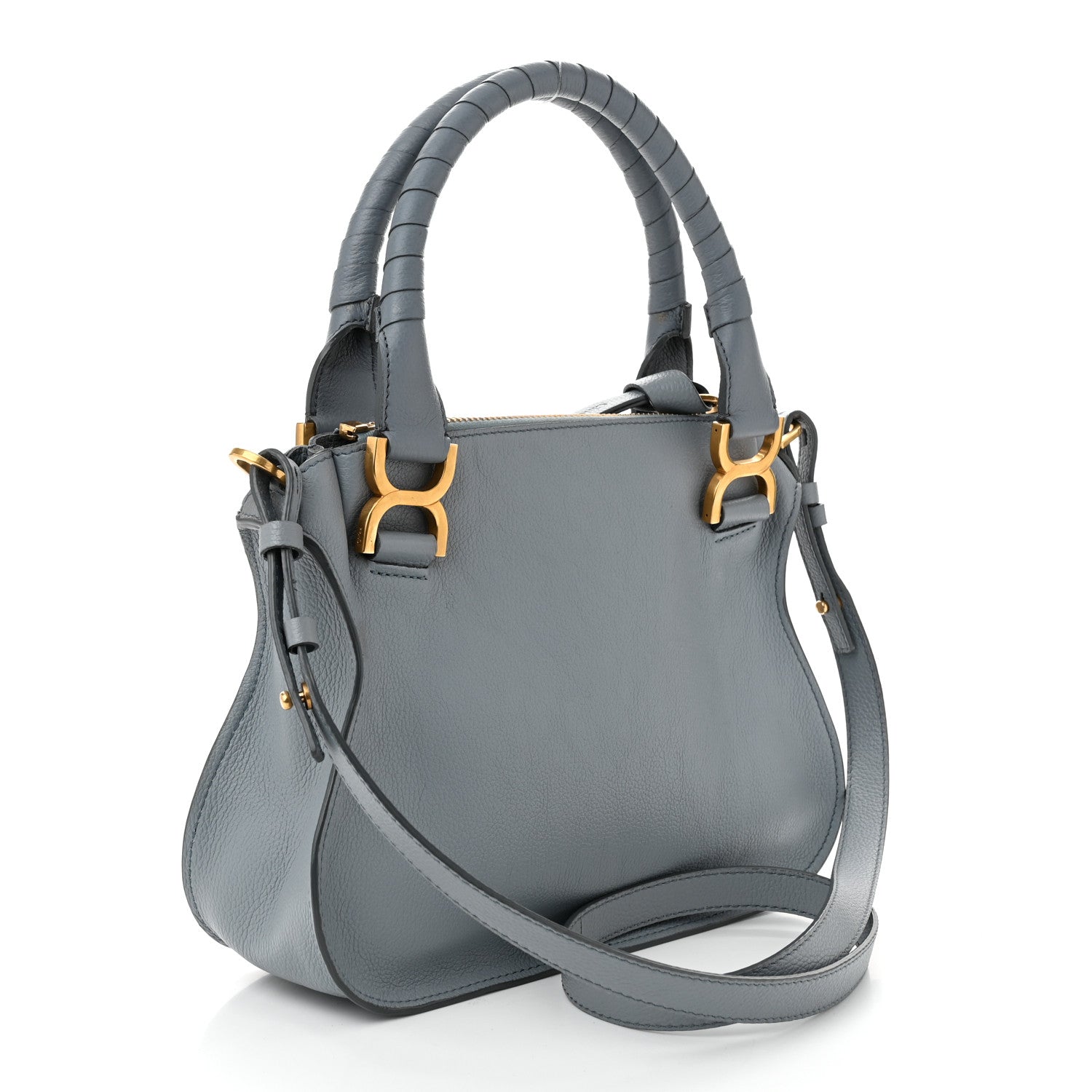 Chloe Calfskin Small Marcie Satchel Faded Blue 3 of 11