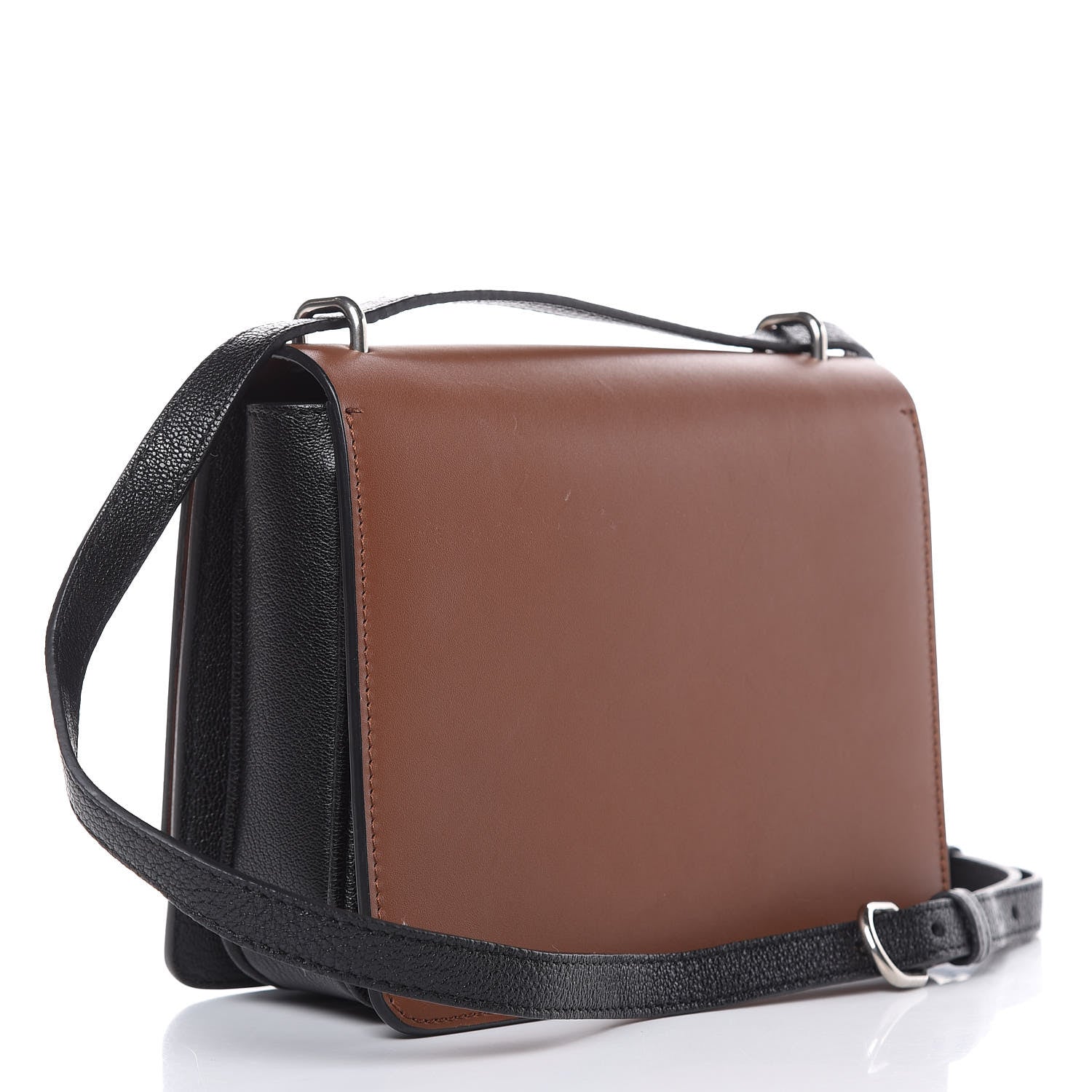 Burberry Calfskin Small D-Ring Bag Tan Black 3 of 13