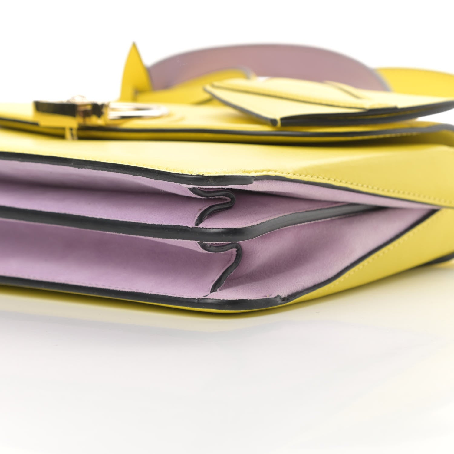 Versace Calfskin Small DV One Yellow 10 of 12