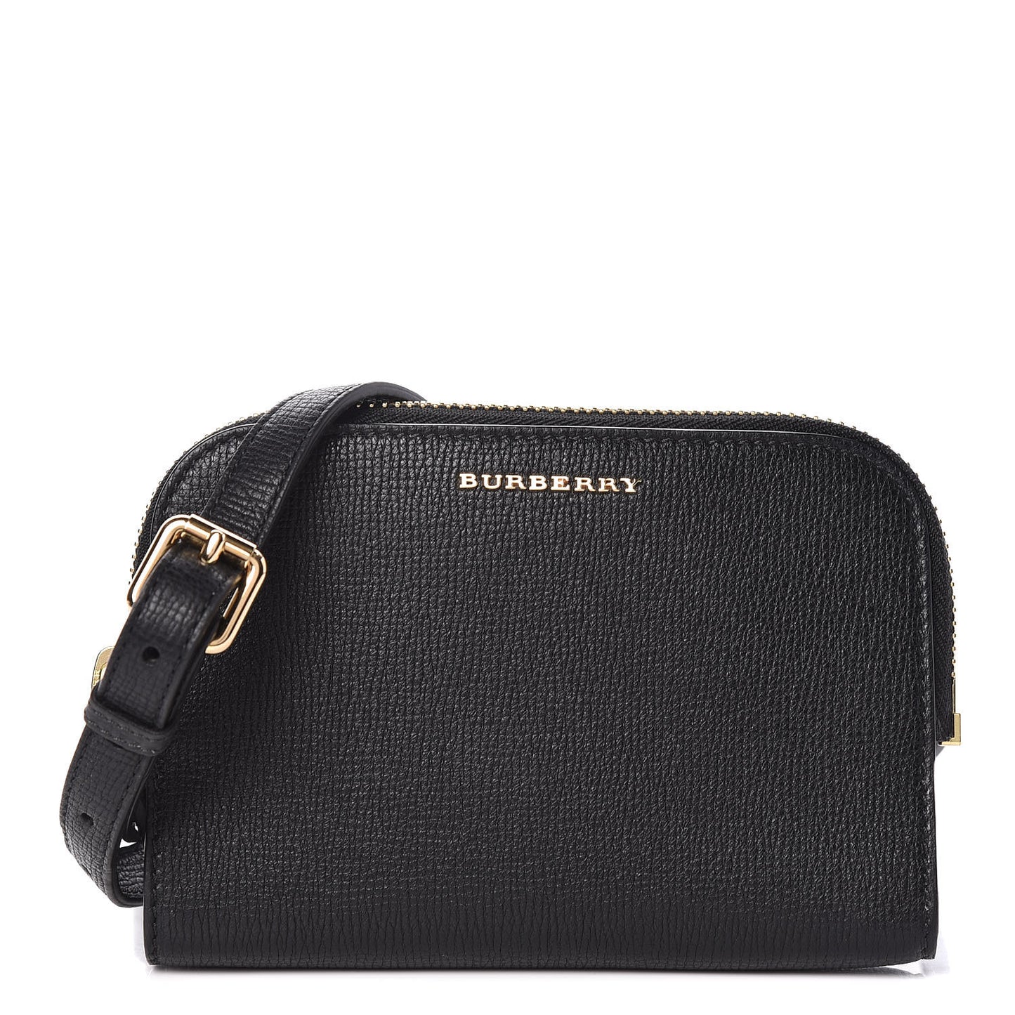 Grain Calfskin Small Crossbody Bag Black