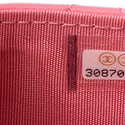 Chanel Lambskin Quilted Chanel 19 Flap Card Holder Pink 8 of 10