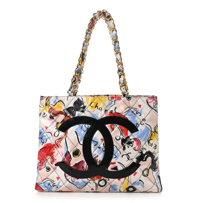 Chanel Coated Canvas XL Graffiti Tote Beige 1 of 11