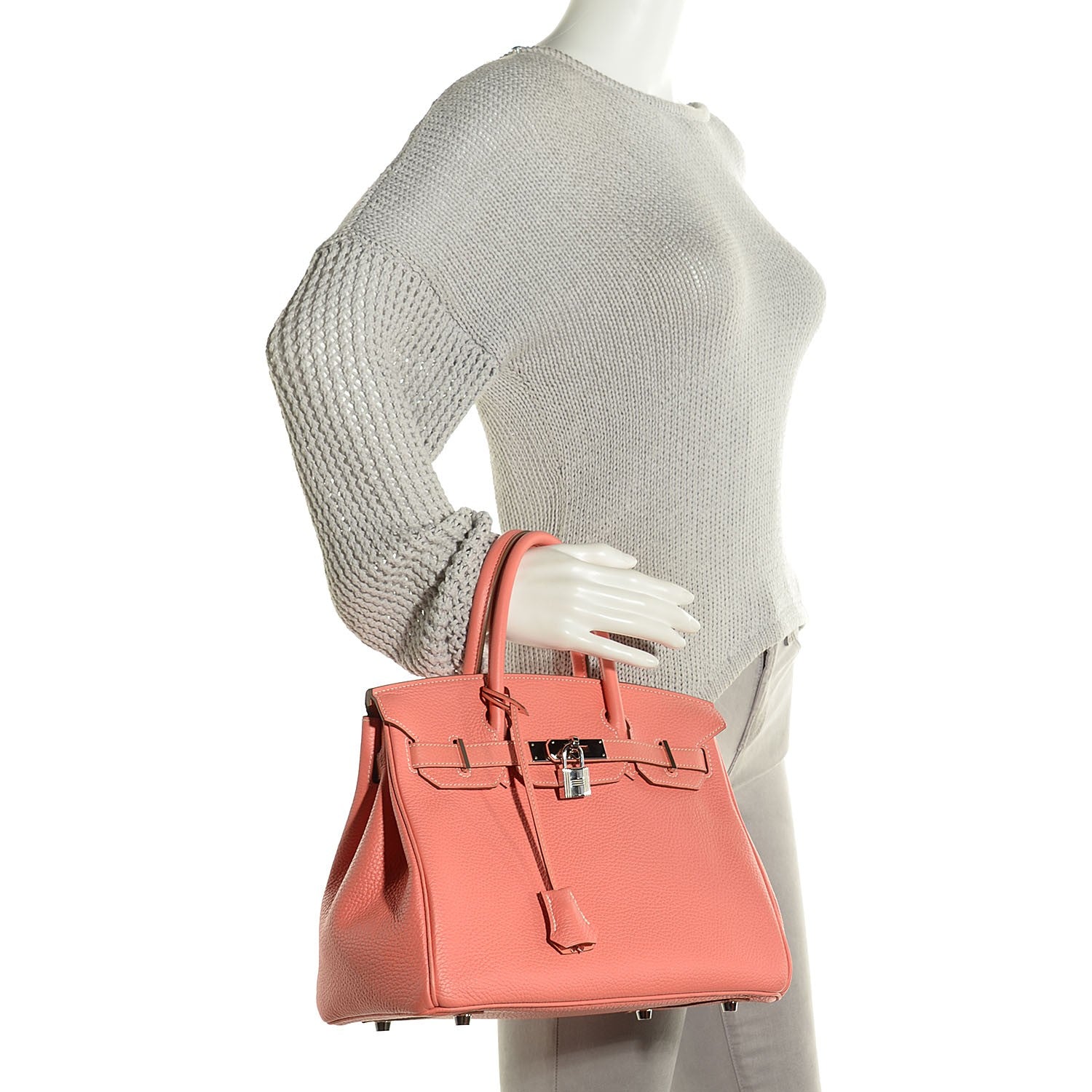 Hermes Taurillon Clemence Birkin 30 Crevette 4 of 28