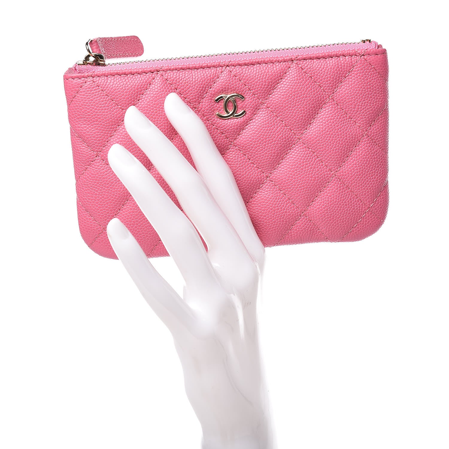Chanel Caviar Quilted Small Cosmetic Case Pink 2 of 9