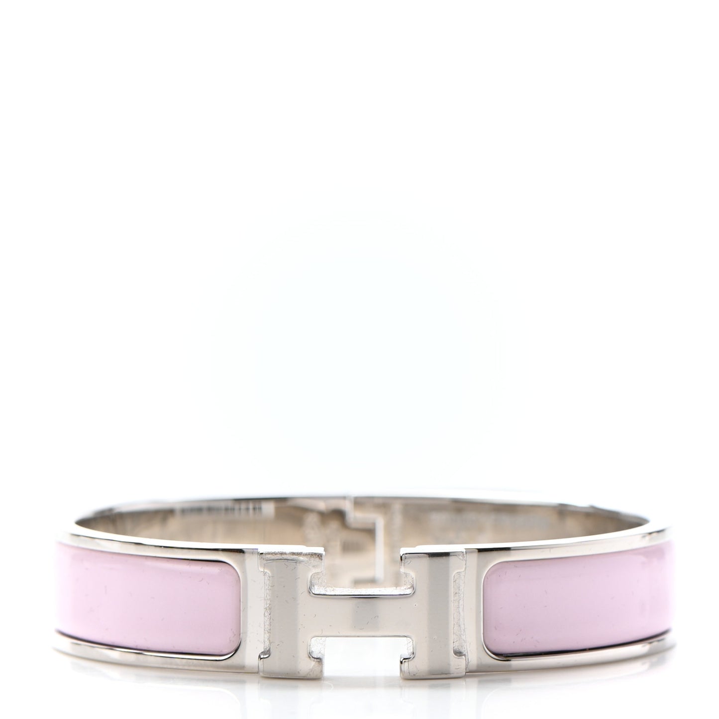 Enamel Narrow Clic Clac H Bracelet PM Rose Dragee