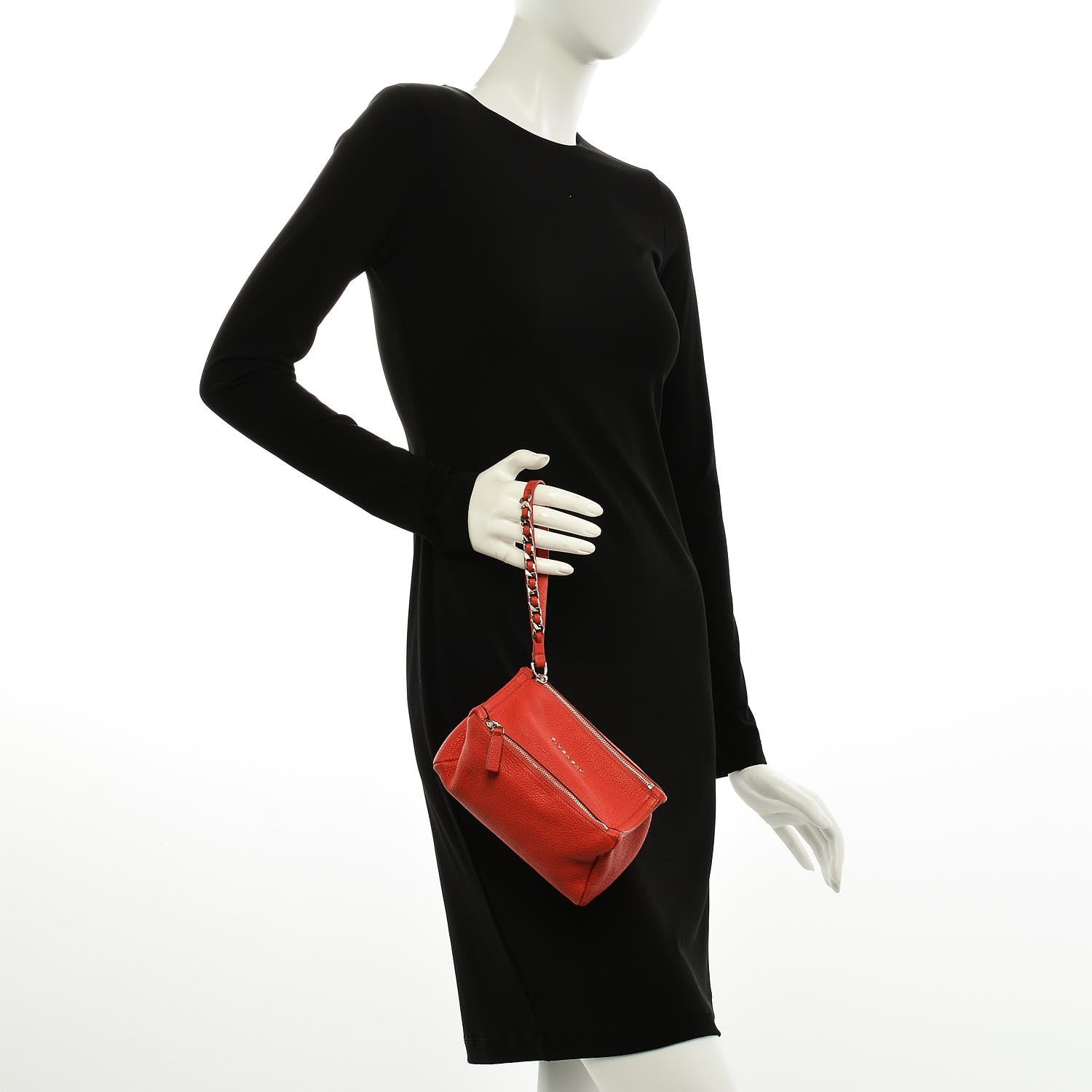 Givenchy Sugar Goatskin Pandora Wristlet Medium Red 2 of 8