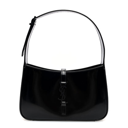Saint Laurent Patent Le 5 A 7 Monochrome Hobo Black 1 of 9