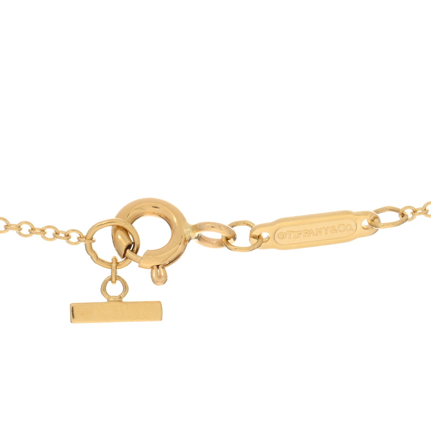 18K Yellow Gold Small T Smile Pendant Necklace