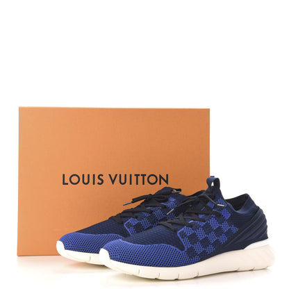 Louis Vuitton Knit Damier Fastlane Sneakers 10 Cobalt 8 of 8