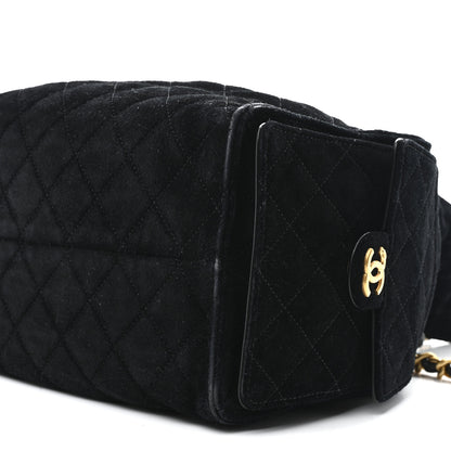 Chanel Suede Quilted Medium Chanel 25 Handbag Black 10 of 10