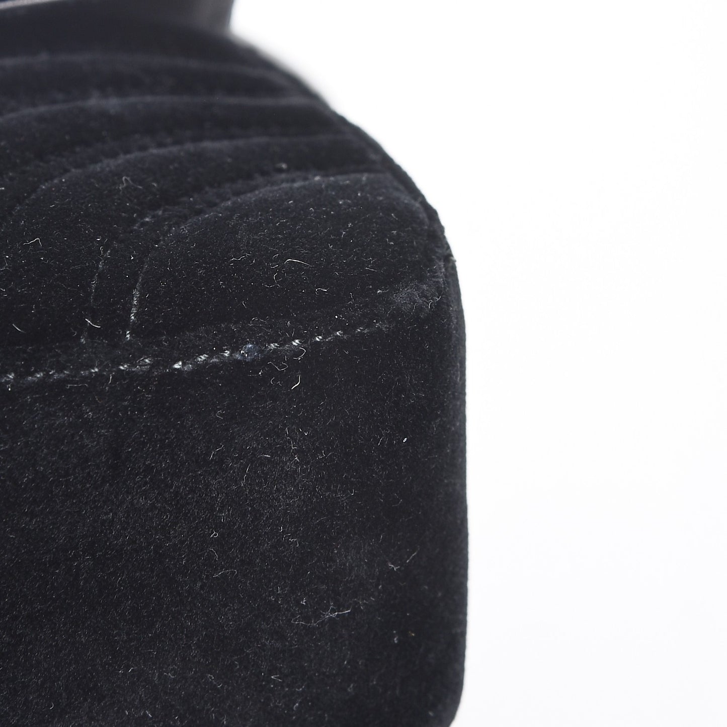 Velvet Matelasse Mini GG Marmont Shoulder Bag Black