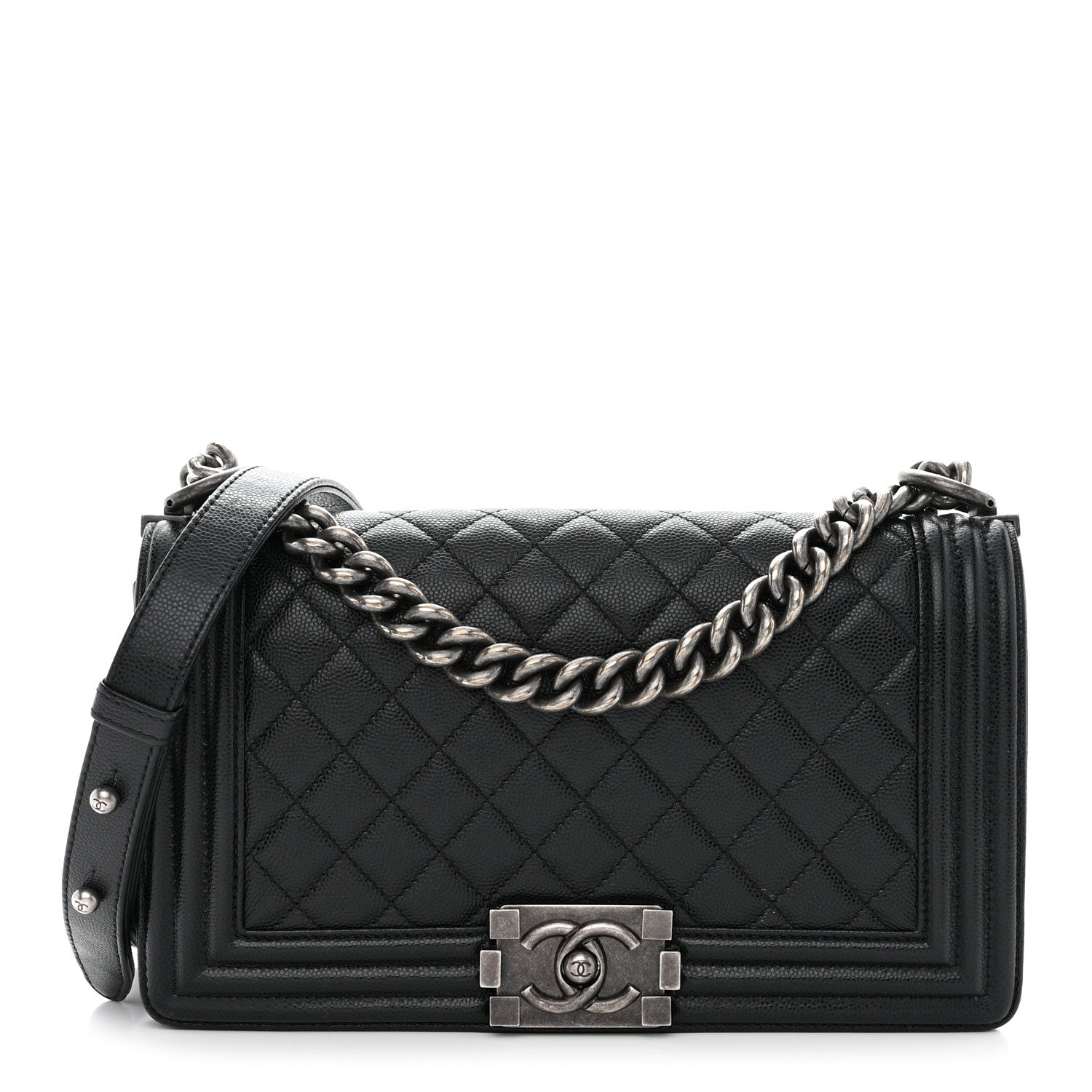 Chanel Caviar Quilted Medium Boy Flap Black 1 of 13