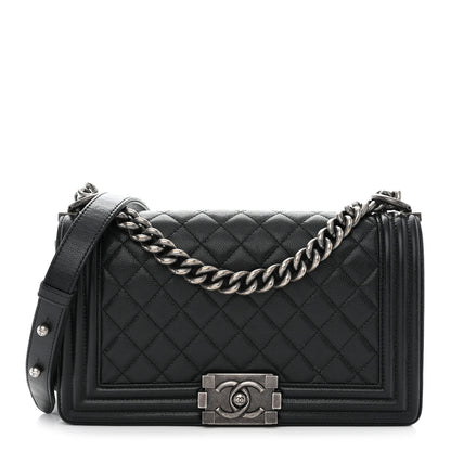 Chanel Caviar Quilted Medium Boy Flap Black 1 of 13