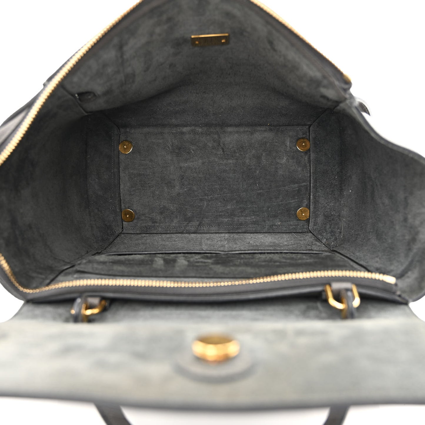 Grained Calfskin Mini Belt Bag Grey