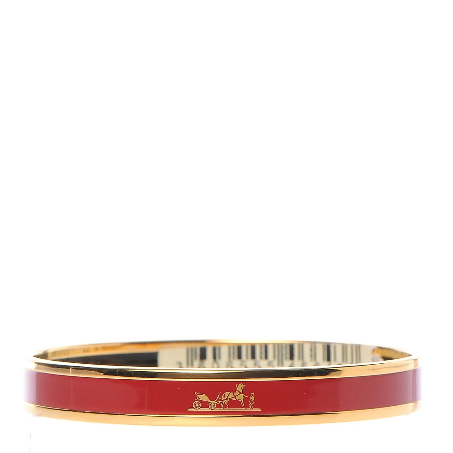 Enamel Narrow Caleche Bracelet 65 Rosso