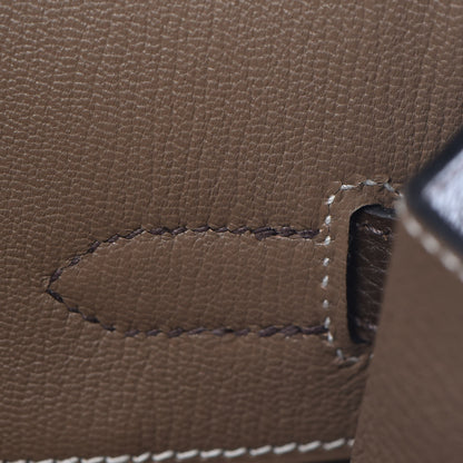 Hermes Togo Horseshoe Birkin 35 Chocolate Etoupe 29 of 35