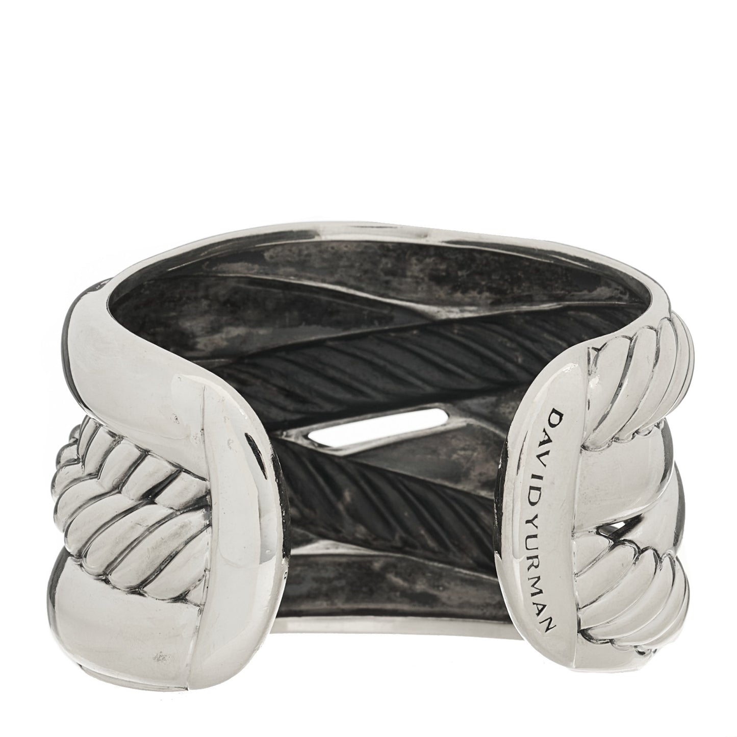 Sterling Silver Crossover Cuff Bracelet