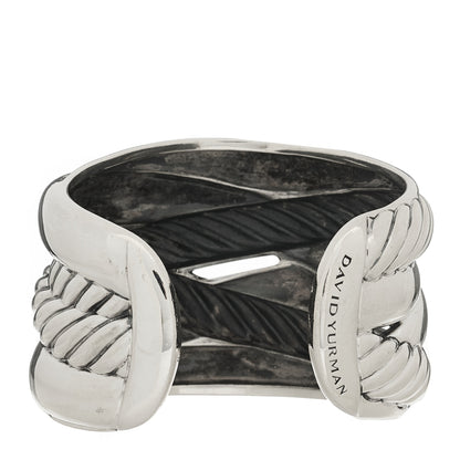 David Yurman Sterling Silver Crossover Cuff Bracelet 2 of 3