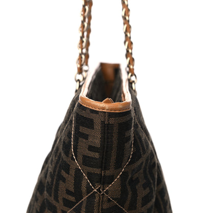 Fendi Zucca Quilted Chain Roll Tote Tobacco 14 of 17