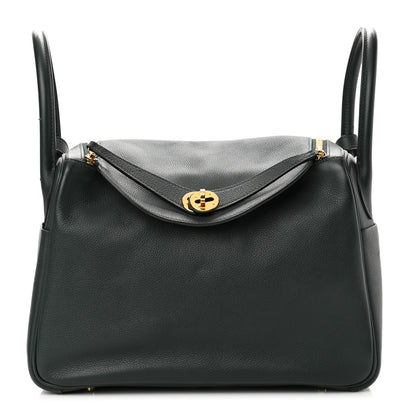 Hermes Taurillon Clemence Lindy 30 Vert Cypress 1 of 12