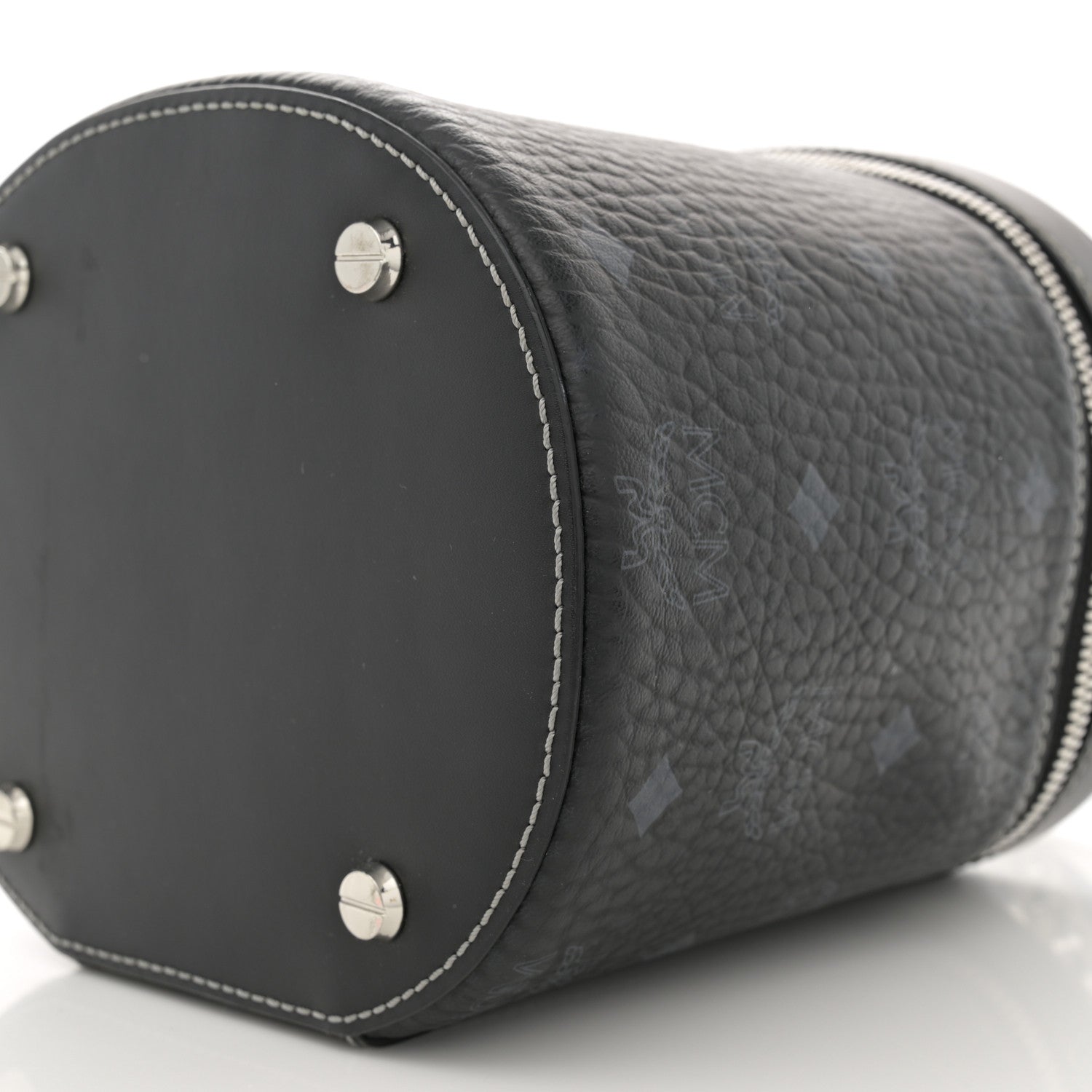 MCM Visetos Small Cylinder Bag Black 1586336 – FASHIONPHILE