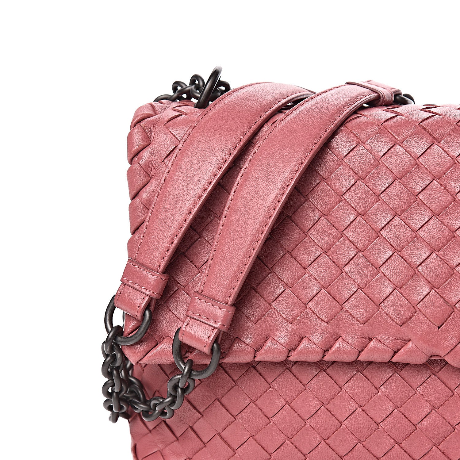 Bottega Veneta Nappa Intrecciato Small Olimpia Shoulder Bag Rose Pink 10 of 10