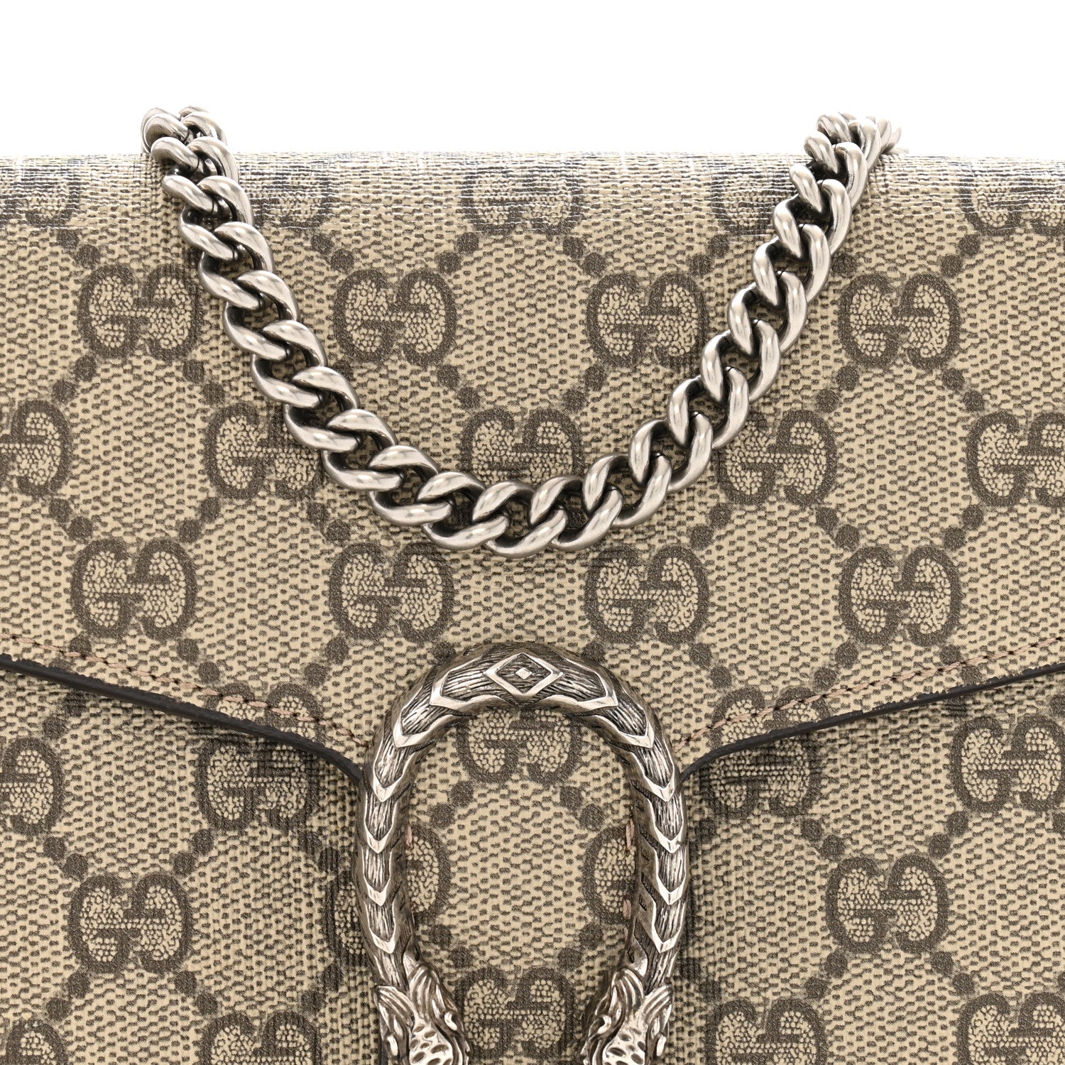 Gucci GG Supreme Monogram Mini Dionysus Chain Wallet Beige Taupe 10 of 13