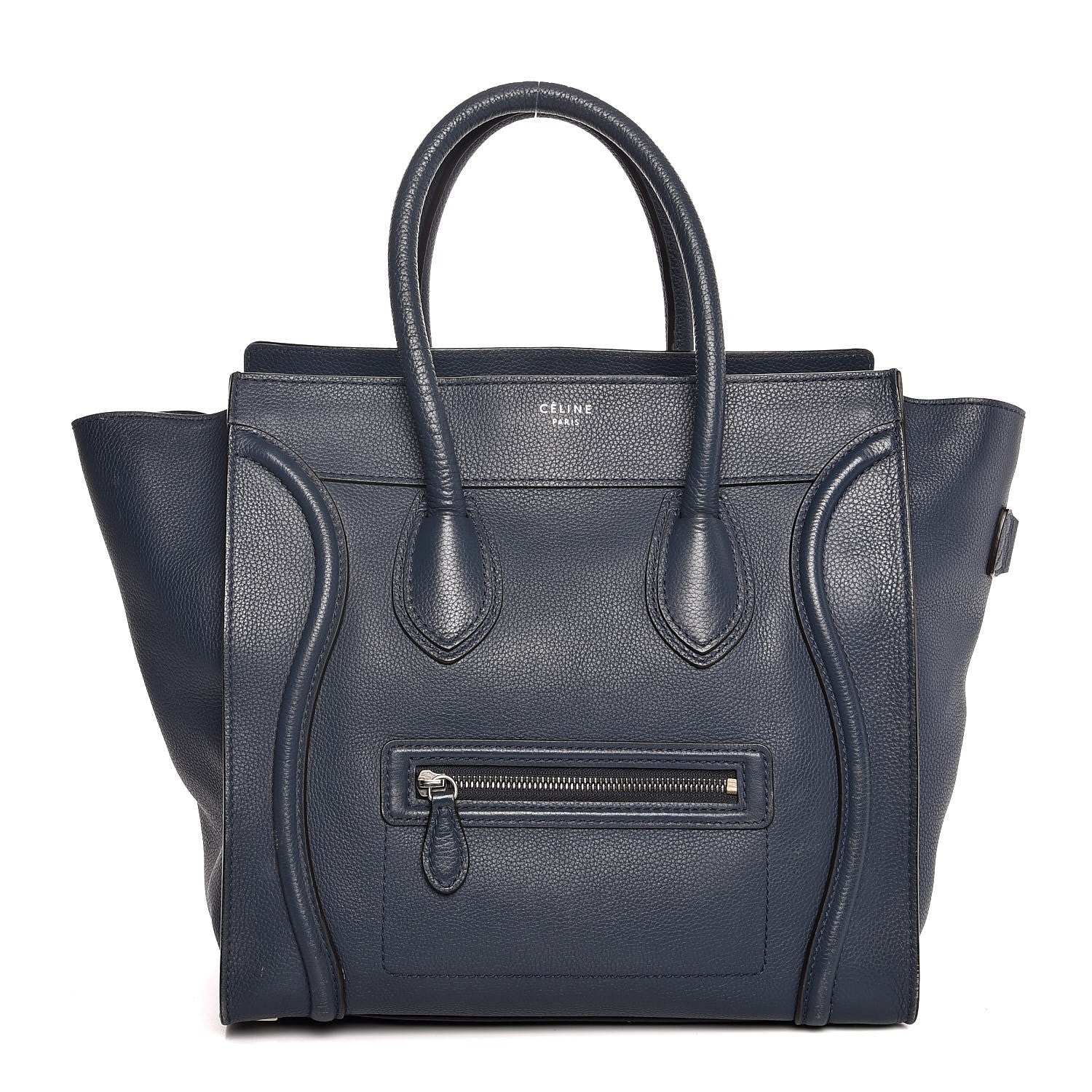 Celine Drummed Calfskin Mini Luggage Orage 1 of 11