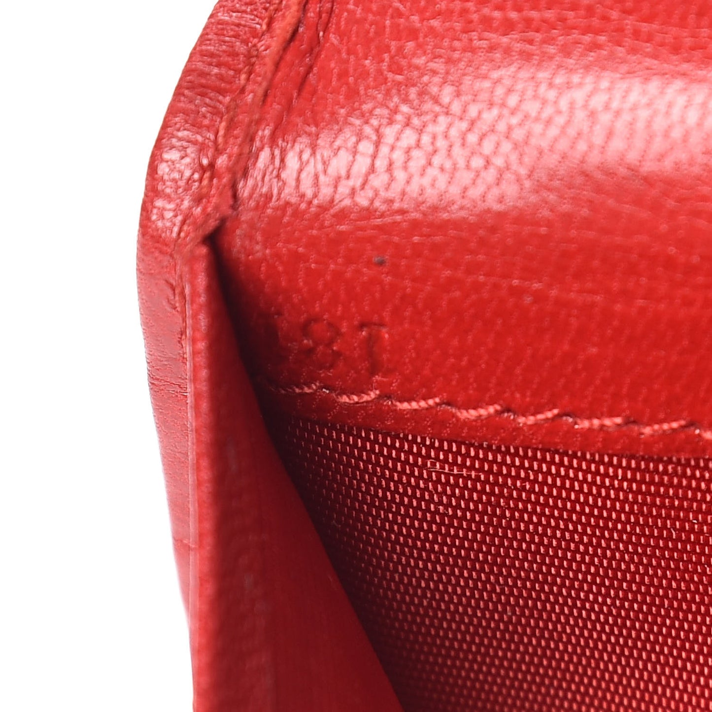 Nappa Flame Continental Flap Wallet Red