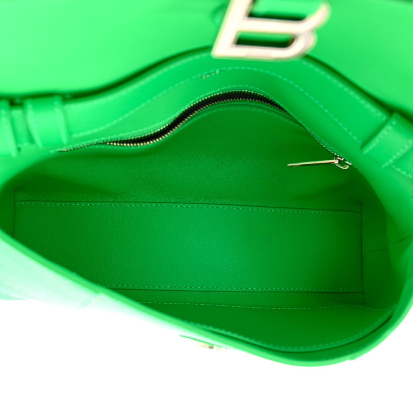 Grained Calfskin XS Downtown Shoulder Bag Vivid Green