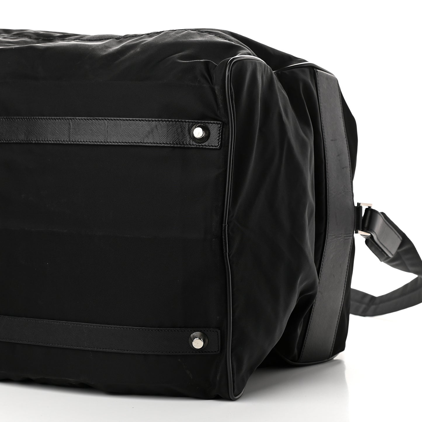 Tessuto Nylon Saffiano Viaggio Carry On Travel Bag Black
