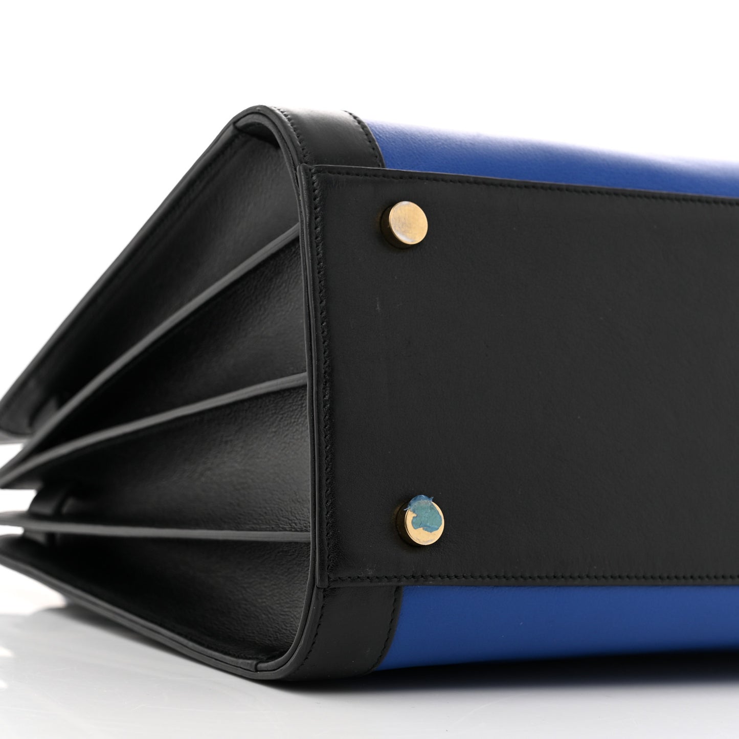 Calfskin Bi-Color Small Sac De Jour Royal Blue Black