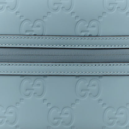 Gucci Rubber Effect Calfskin GG Mini Crossbody Bag Light Blue 8 of 12
