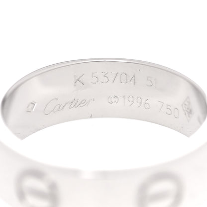 Cartier 18K White Gold 5.5mm LOVE Ring 51 5.75 4 of 4