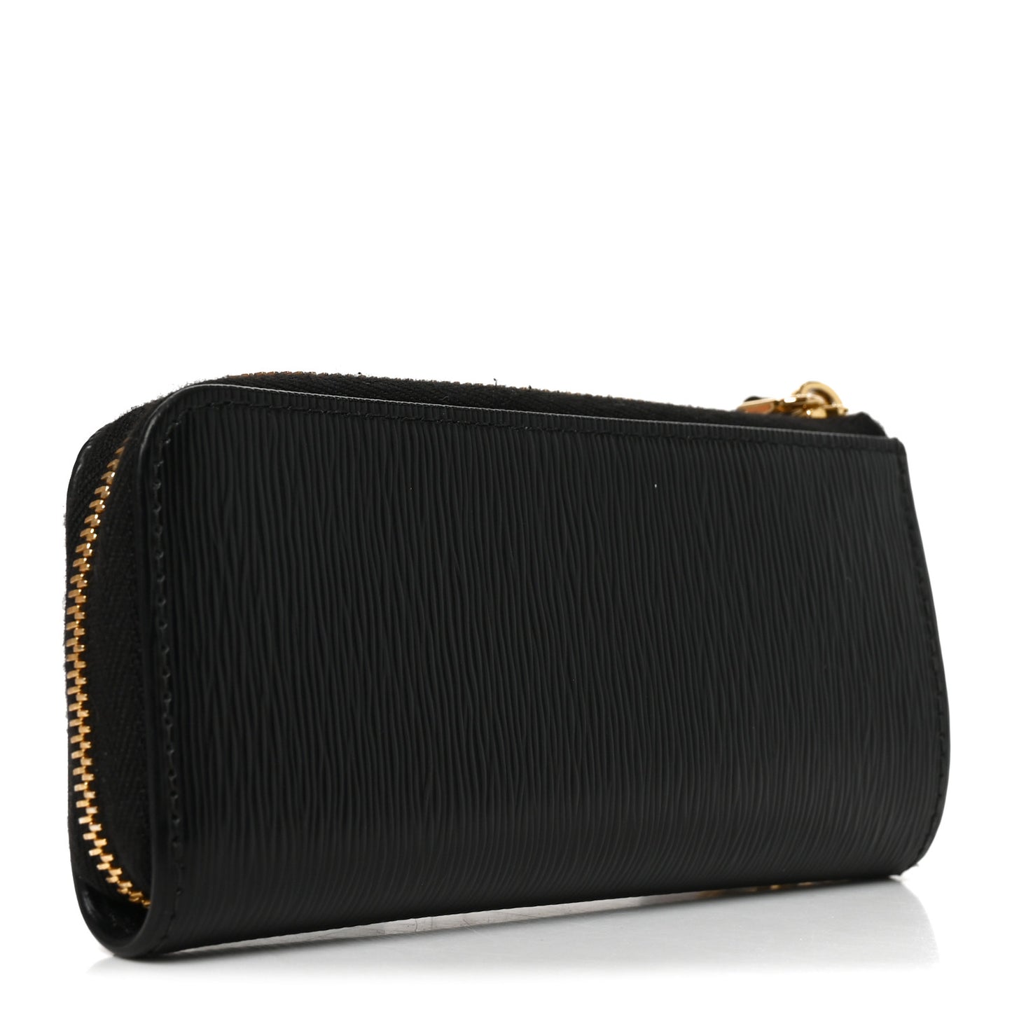 Saffiano Metal Zip Around Key Holder Black