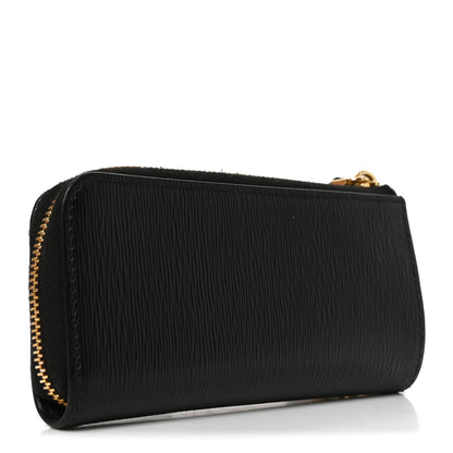 Prada Saffiano Metal Zip Around Key Holder Black 3 of 7