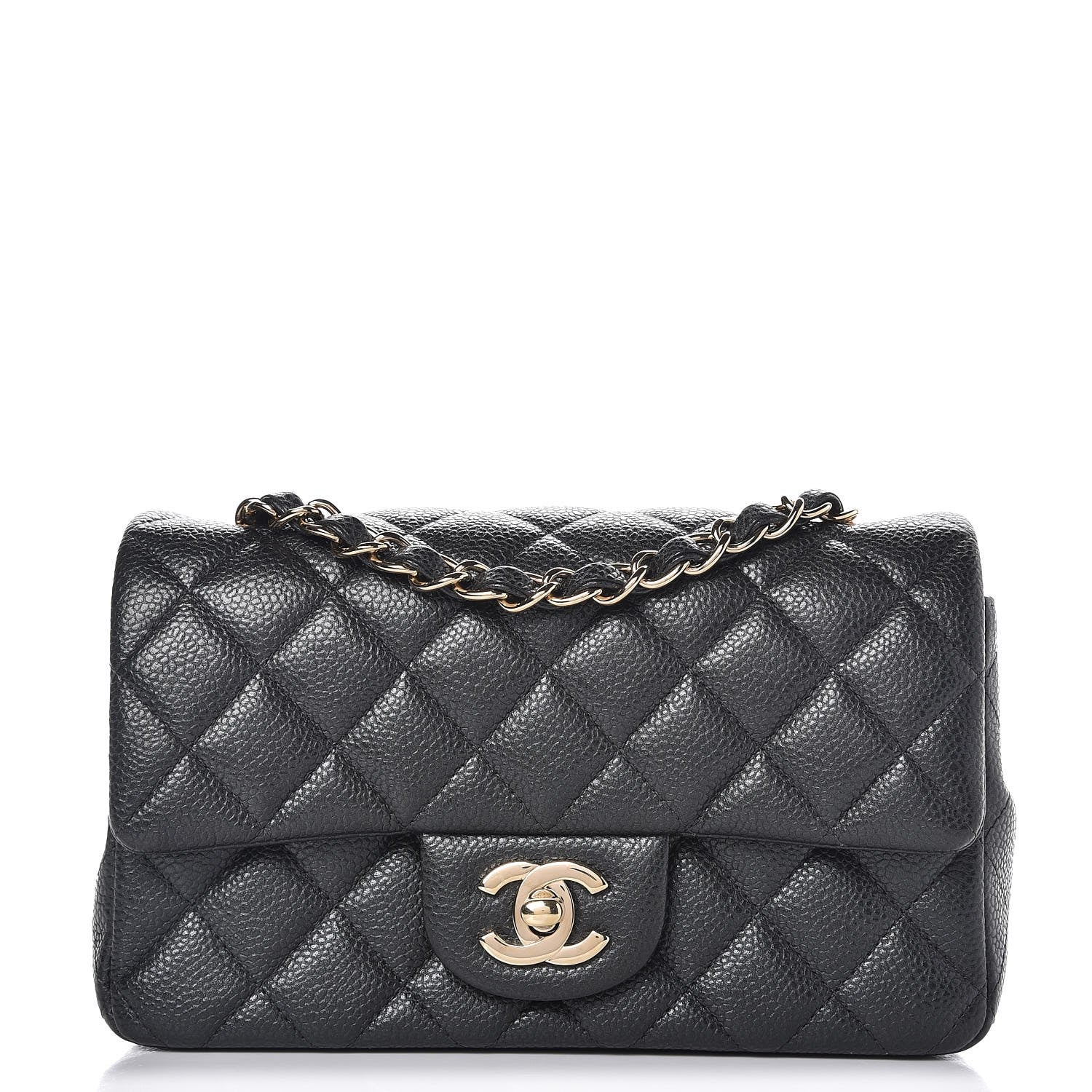 Chanel Caviar Quilted Mini Rectangular Flap Dark Grey 1 of 8
