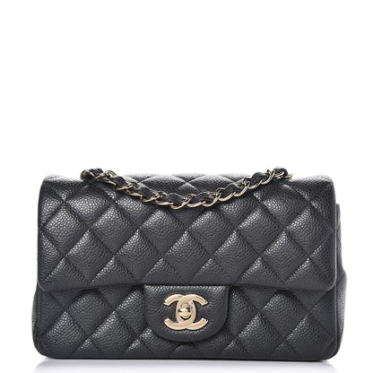 Chanel Caviar Quilted Mini Rectangular Flap Dark Grey 1 of 8