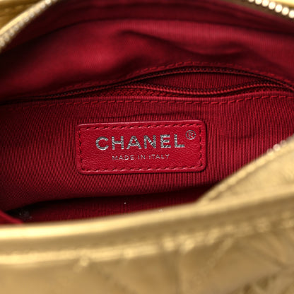 Chanel Metallic Aged Calfskin Quilted Small Gabrielle Hobo Gold 6 of 9