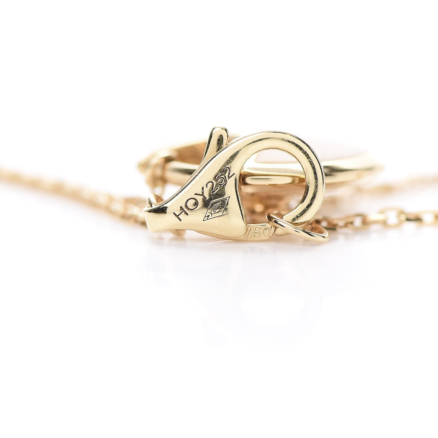 Cartier 18K Yellow Gold Diamond Mother of Pearl XS Amulette de Cartier Pendant Necklace 4 of 6