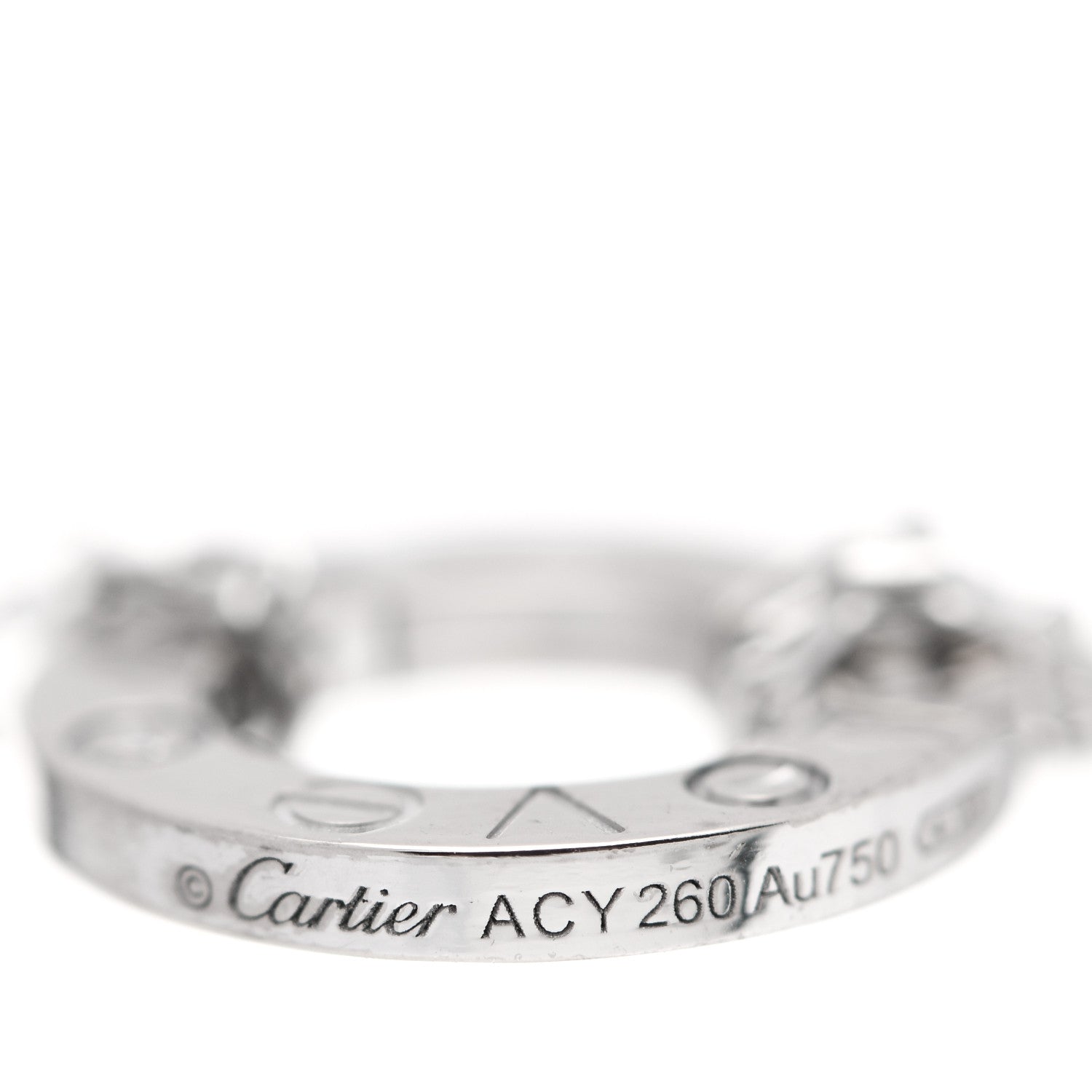 Cartier 18K White Gold Diamond LOVE Bracelet 4 of 8