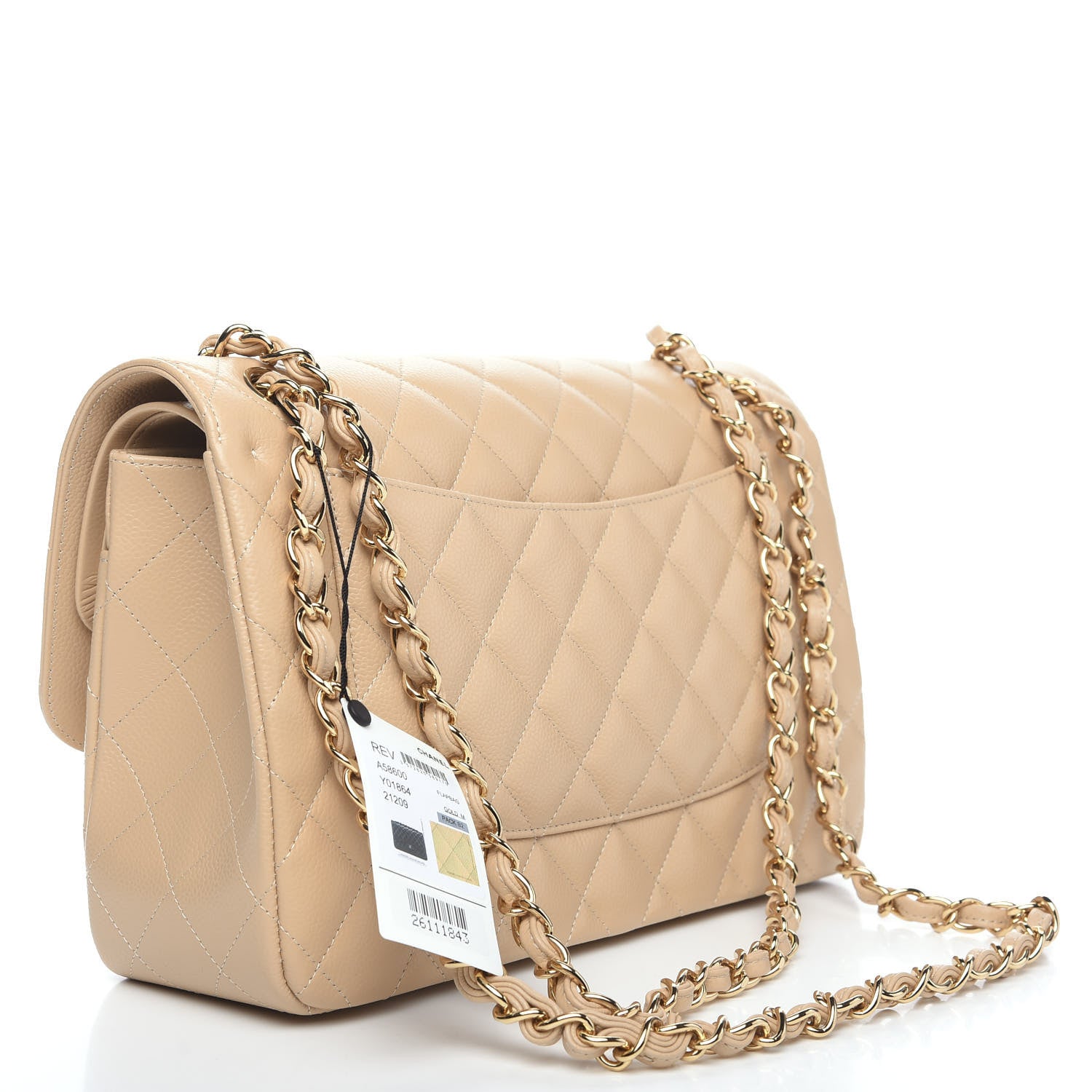 Chanel Caviar Quilted Jumbo Double Flap Beige Clair 2 of 10