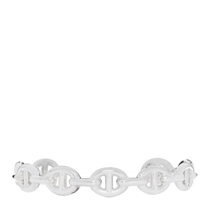 Hermes Sterling Silver MM Chaine d'Ancre Enchainee Cuff Bracelet ST 1 of 4