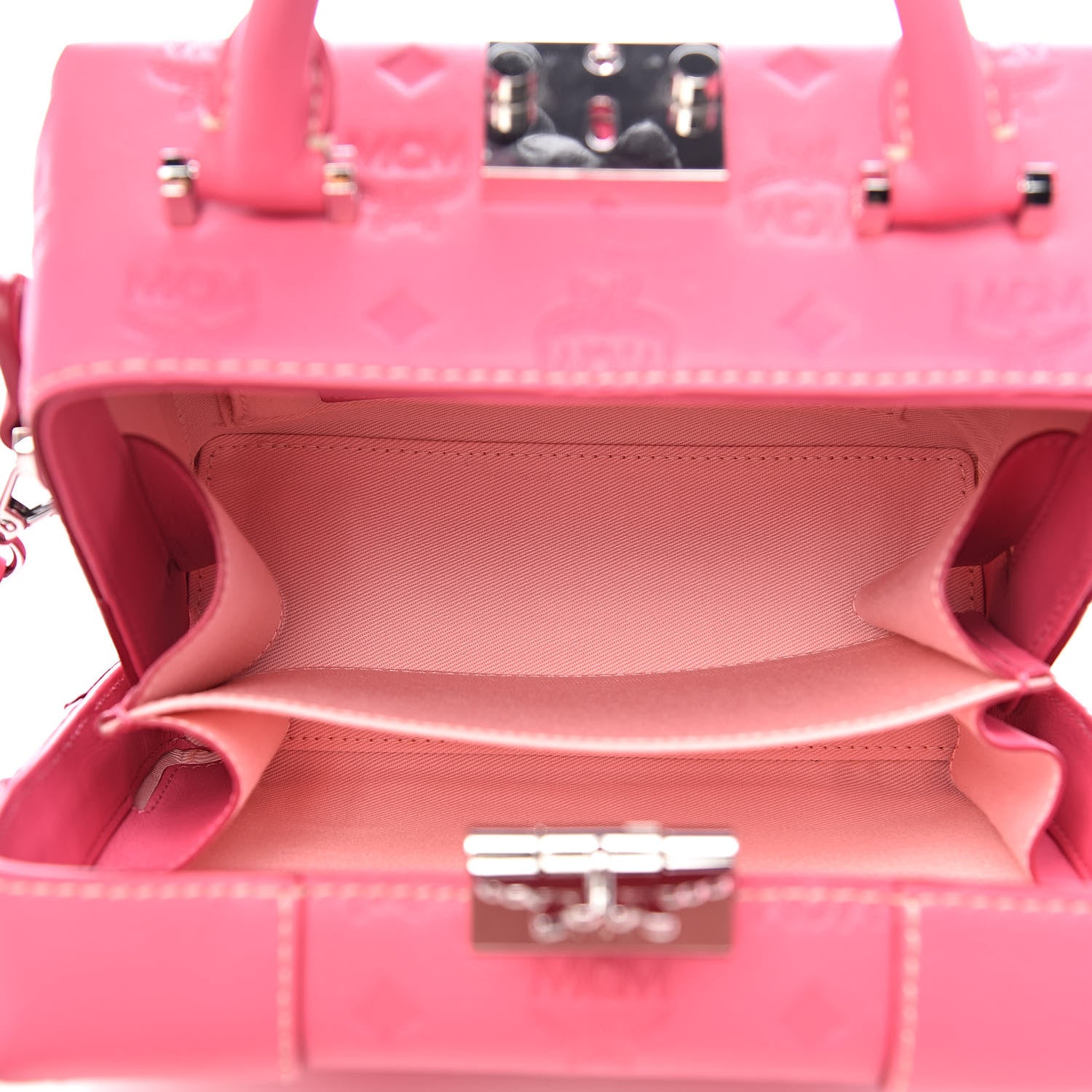MCM Calfskin Ottomar Small Crossbody Sugar Pink 5 of 9