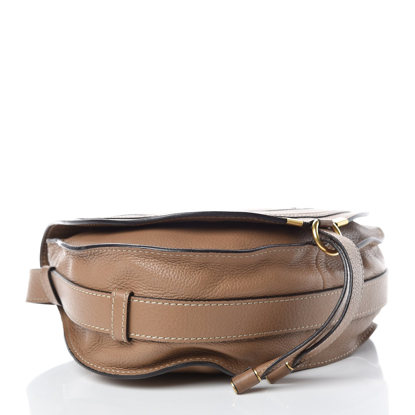 Calfskin Medium Marcie Round Crossbody Bag Nut