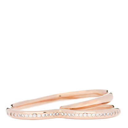 Hermes 18K Rose Gold Diamond Vertige Coeur Double Ring 50 5.25 1 of 5